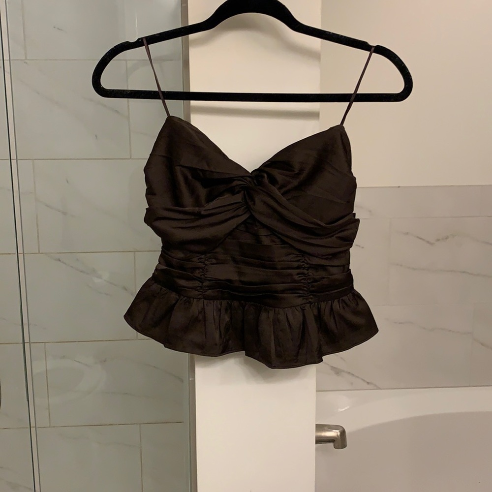 Express Chocolate Brown Strapless Halter Top In Size (Small)!